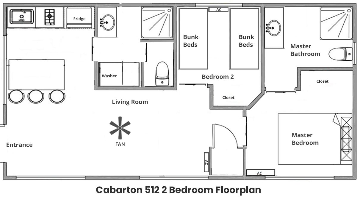 Cabarton 512 2 Bedroom Floorplan