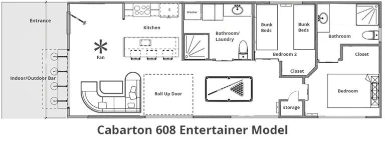 Cabarton 608 Floorplan Entertainer Model