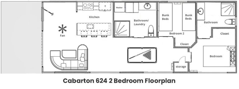 Cabarton 624 2 bed floor plan