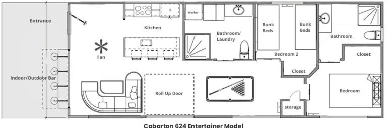 Cabarton 624 Entertainer Floorplan